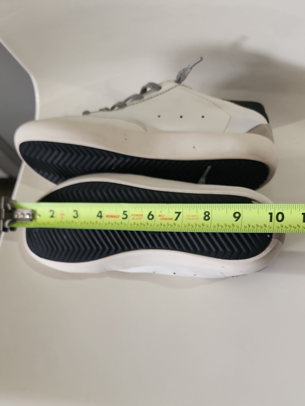 Golden Goose White Leather Sneakers with Gray Star Accent - Picture 13 of 15